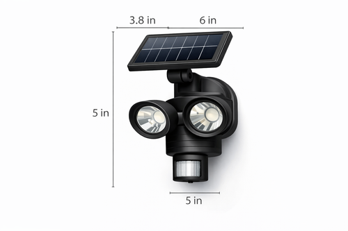 GlowDefend Dual-Head Solar Motion Security Light