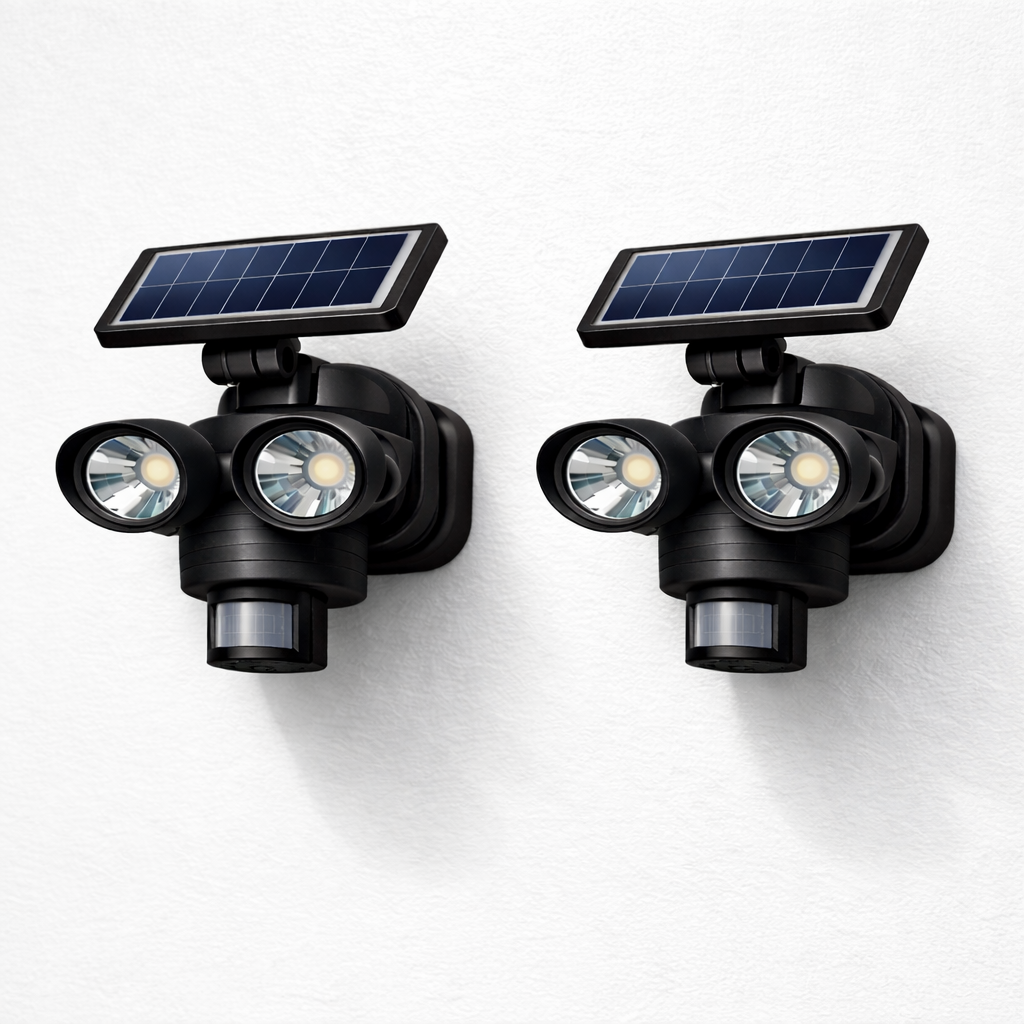 GlowDefend Dual-Head Solar Motion Security Light