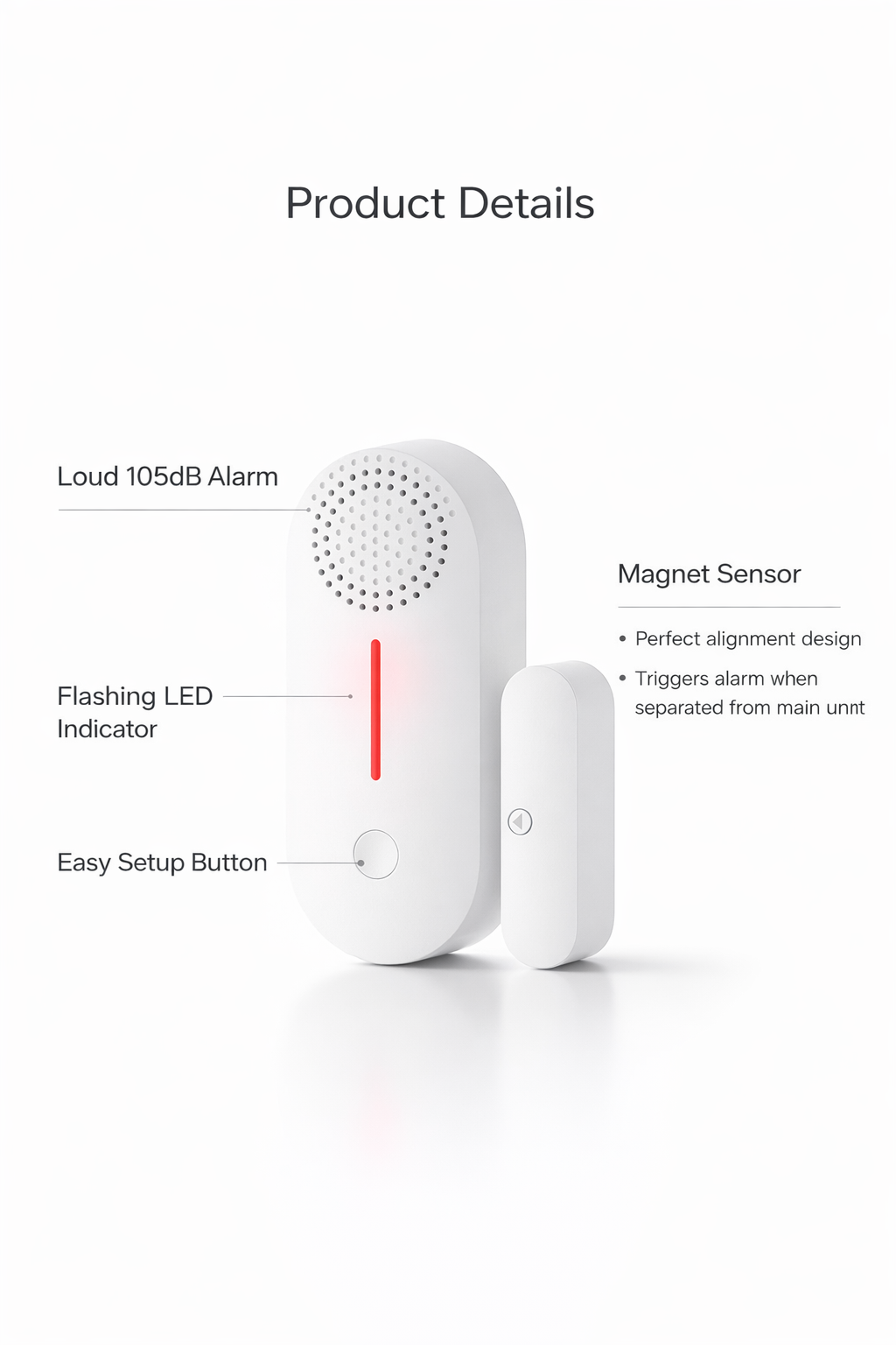 GlowDefend Instant Alert Door Sensor