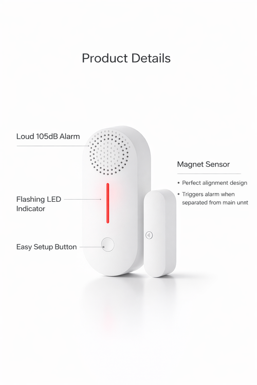GlowDefend Instant Alert Door Sensor
