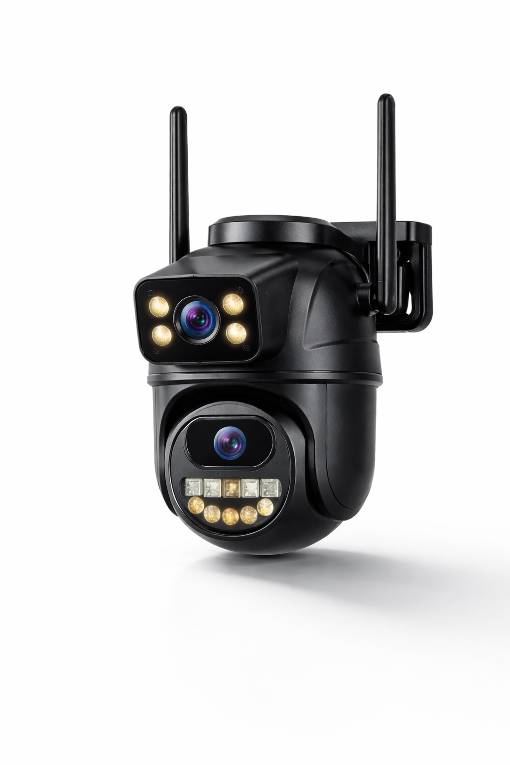 GlowDefend 360° Dual-Lens Smart Security Camera (Wireless, Night Vision)