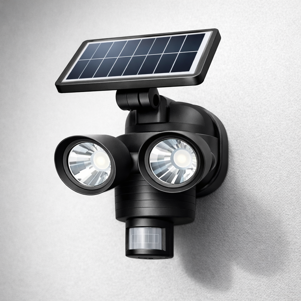 GlowDefend Dual-Head Solar Motion Security Light