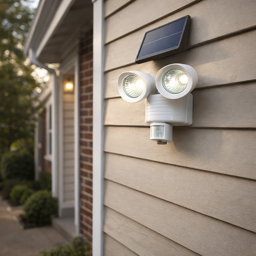 GlowDefend Dual-Head Solar Motion Security Light