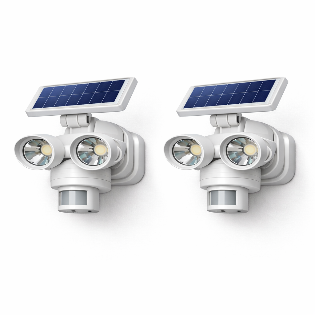 GlowDefend Dual-Head Solar Motion Security Light